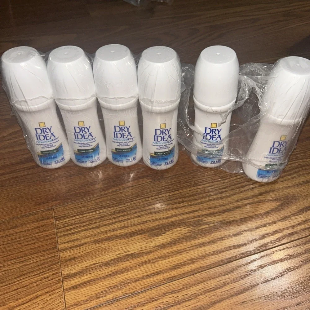 Lot 6 NEW Dry Idea Advanced Unscented Antiperspirant Roll On 3.25 Oz OLD FORMULA